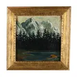 View of Frillensee, Garmisch by Paul Neidhardt, Oil on panel, sold Jan 2025