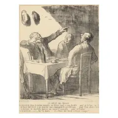 Un Récit de Chasse No. 4 by Honoré Daumier, Lithograph on paper, sold Jan 2025