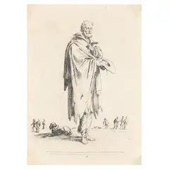 Beggar by Jacques Callot, Etching on paper, sold Jan 2025
