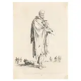 Beggar by Jacques Callot, Etching on paper, sold Jan 2025