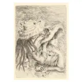 Le Chapeau Épinglé (La fille de Berthe Morisot et sa cousine) by Pierre-Auguste Renoir, Etching on cream wove paper, sold Jan 2025