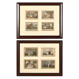 Two Framed Suites from the Tours of Dr. Syntax by Thomas Rowlandson, Each a hand colored etching and aquatint, sold Jan 2025