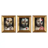 Three Works from The Backwoods Bacchus Series by Louis St. Lewis, Mixed media with paint, sold Jan 2025