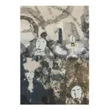 Hide and Seek by Carol Retsch-Bogart, Mixed media collage, sold Jan 2025
