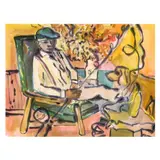 Waiting to Fish by Betty Bell, Watercolor on paper, sold Jan 2025