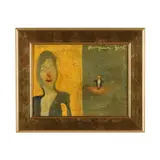Penguin Girl by Pike Powers, Oil on canvas, sold Jan 2025