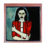 Actual Pose by Gregory Grenon, Oil on glass, sold Jan 2025