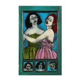 I Dance with Myself by Gregory Grenon, Oil on glass, sold Jan 2025