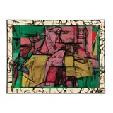 Hero by Richard Andres, Acrylic and collage on canvas, sold Jan 2025