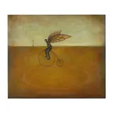 The Recyclist by Duy Huynh, Acrylic on wood panel, sold Jan 2025