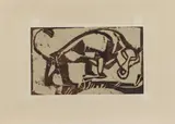 Das Tier by Christian Rohlfs, 1925, woodcut, sold Dec 2019