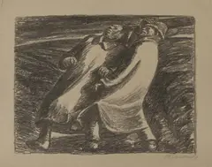 Panischer Schrecken by Ernst Barlach, 1928, lithograph, sold Dec 2019