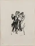 Tanzendes Paar by Max Beckmann, 1923, woodcut, sold Dec 2019