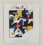 Guter Hausgeist by Otmar Alt, 1981, lithograph, sold Dec 2019