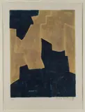 Composition bleue et orange by Serge Poliakoff, 1962, lithograph, sold Dec 2019