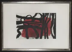 Ohne Titel (Abstrakte Komposition), 6/1966 by Emil Schumacher, aquatint, sold Dec 2019