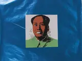 Portfolio von 5 Mao-Serigraphien auf blauer Silberfolie by Andy Warhol, 1985, screenprint, sold Dec 2019