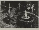 Mappenwerk 'Le acque d'Arno' nach sechs Versen von Dante by Roberto Matta, 1970, lithograph, sold Sep 2019