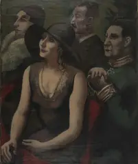 Italienische Theaterloge by August Wilhelm Dressler, 1931, oil on canvas, sold Sep 2019