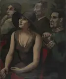 Italienische Theaterloge by August Wilhelm Dressler, 1931, oil on canvas, sold Sep 2019
