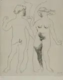Ommagio à Dürer by Marino Marini, 1971, etching, sold Sep 2019