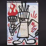 Freiheitsstatue auf NYC Subway Map by Mark Alequin, 2018, acrylic, sold Jun 2019