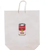 Campbell's Tomato Soup Can Shopping Bag by Andy Warhol, 1964, screenprint, sold Jun 2019