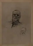 Victor Hugo by Auguste Rodin, 1885, drypoint, sold Dec 2018