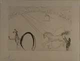 Manège' aus der Serie 'Le Cirque by Salvador Dalí, 1965, etching, sold Dec 2018