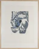 We are drawn in the vowel by Raymond Pettibon, 1992, etching, sold Dec 2018