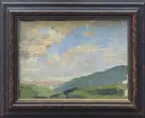 Nori din Carbunari - Banat' (Wolken von Carbunari - Banat) by Cornellius Liuba, 1932, oil on board, sold May 2018