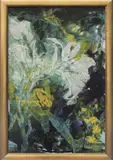Ohne Titel (Blumenstillleben) by Vyacheslav Yakovlevich Pobozhensky, 1993, mixed media, sold May 2018