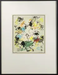 Ohne Titel (Abstrakte Komposition) by Rolf Cavael, 1978, mixed media, sold May 2018