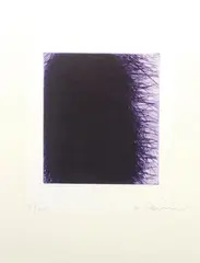 Lila Wald by Arnulf Rainer, 2001, drypoint, sold Dec 2017