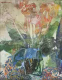 Blumenstillleben 'Kalla by Vyacheslav Yakovlevich Pobozhensky, 1992, acrylic, sold Dec 2017