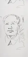 Mao' (Wallpaper) by Andy Warhol, 1989, screenprint, sold Dec 2017