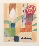 Ohne Titel (Abstrakte Komposition) by Ida Kerkovius, 1963, screenprint, sold May 2017