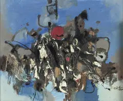 Ohne Titel (Abstrakte Komposition) by Tadeusz Kantor, 1964, oil on canvas, sold May 2017