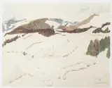 In Graubünden by Erich Heckel, 1947, watercolor, sold Dec 2016