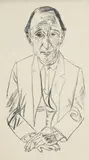 Bildnis des Komponisten Frederik Delius by Max Beckmann, 1922, chalk, sold Dec 2016