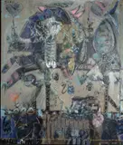 Ohne Titel, wohl 1980er Jahre by Uwe Lindau, acrylic, sold Dec 2016
