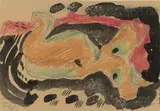 Künstlerpostkarte 'Weiblicher liegender Akt by Franz Radziwill, 1921, pencil, sold Jun 2016