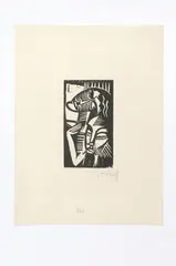 Holzschnitt für das Spiel 'Christa by Karl Schmidt-Rottluff, 1918, woodcut, sold Jun 2016
