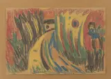Landschaft mit Haus und Figur', undatiert by Franz Radziwill, pencil, sold Dec 2015