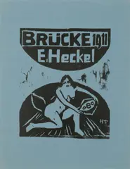 Kniender Akt mit Schale' Titelholzschnitt der VI. Jahresmappe der Künstlergruppe Brücke (Erich Heckel gewidmet) by Max Pechstein, 1911, woodcut, sold Dec 2015