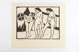 Akte vor dem Vorhang by Karl Schmidt-Rottluff, 1911, pencil, sold Dec 2015