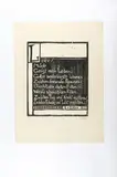 Buchseite. Gedicht E. v. Sydow by Karl Schmidt-Rottluff, 1919, woodcut, sold Dec 2015