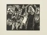 Christus und die Ehebrecherin by Karl Schmidt-Rottluff, 1918, woodcut, sold Dec 2015