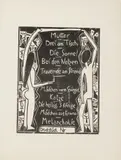 Inhaltsverzeichnis für die Neumann-Mappe by Karl Schmidt-Rottluff, 1919, woodcut, sold Dec 2015