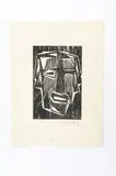 Kopf by Karl Schmidt-Rottluff, 1918, woodcut, sold Dec 2015